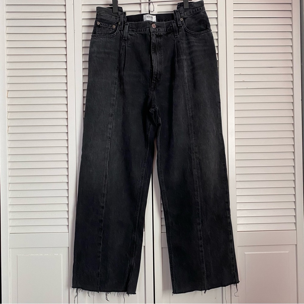 AGOLDE Pieced Angled Black Jeans Size 32 - Picture 3 of 13